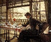 James Tissot Room Overlooking the Harbour oil painting reproduction